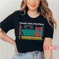 Periodic Table Of Synthpop Dark Background Unisex T-Shirt
