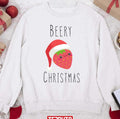 Puns Strawberry Pun Merry Funny Christmas Unisex Sweatshirt