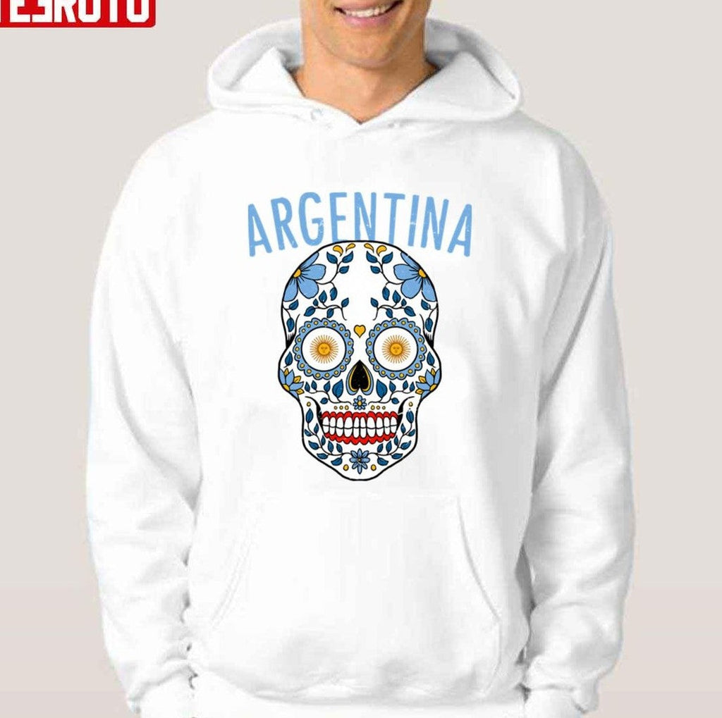 Argentina Calavera World Soccer Cup 2018 Russia Argentina Team Unisex T-shirt