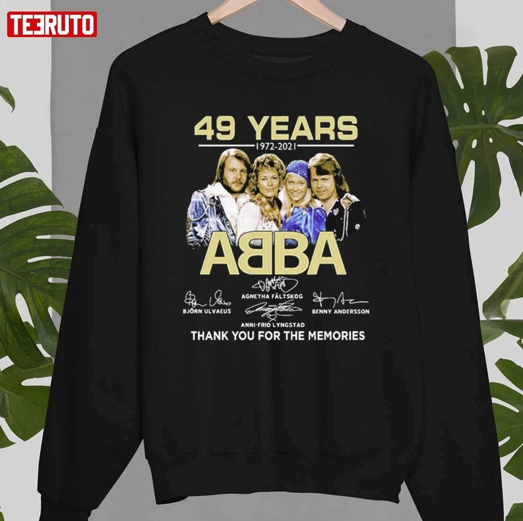 49 Years ABBA Signatures Thanks You For The Memories Unisex T-Shirt