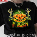 Scary Pumpkin Head Halloween Unisex T-Shirt