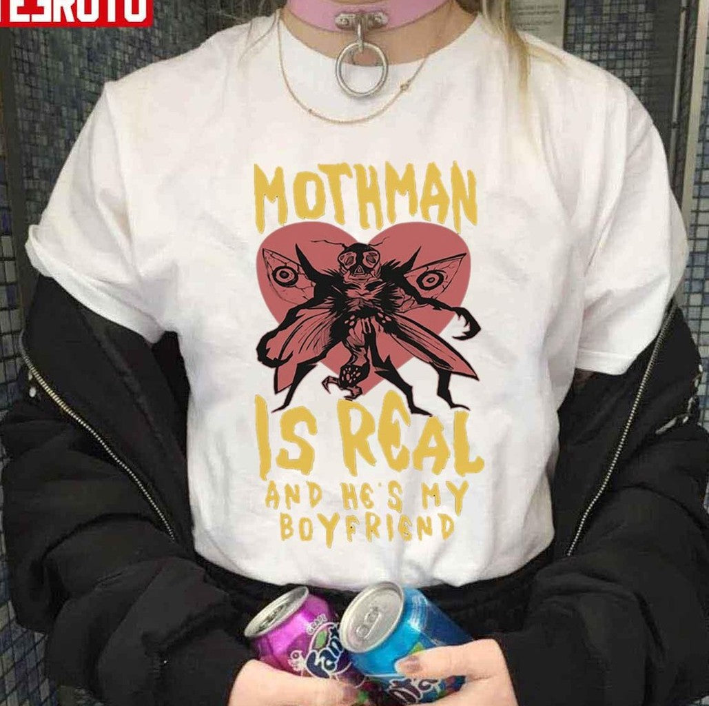 Mothman Is Real And He's My Boyfriend Unisex Sweatshirt