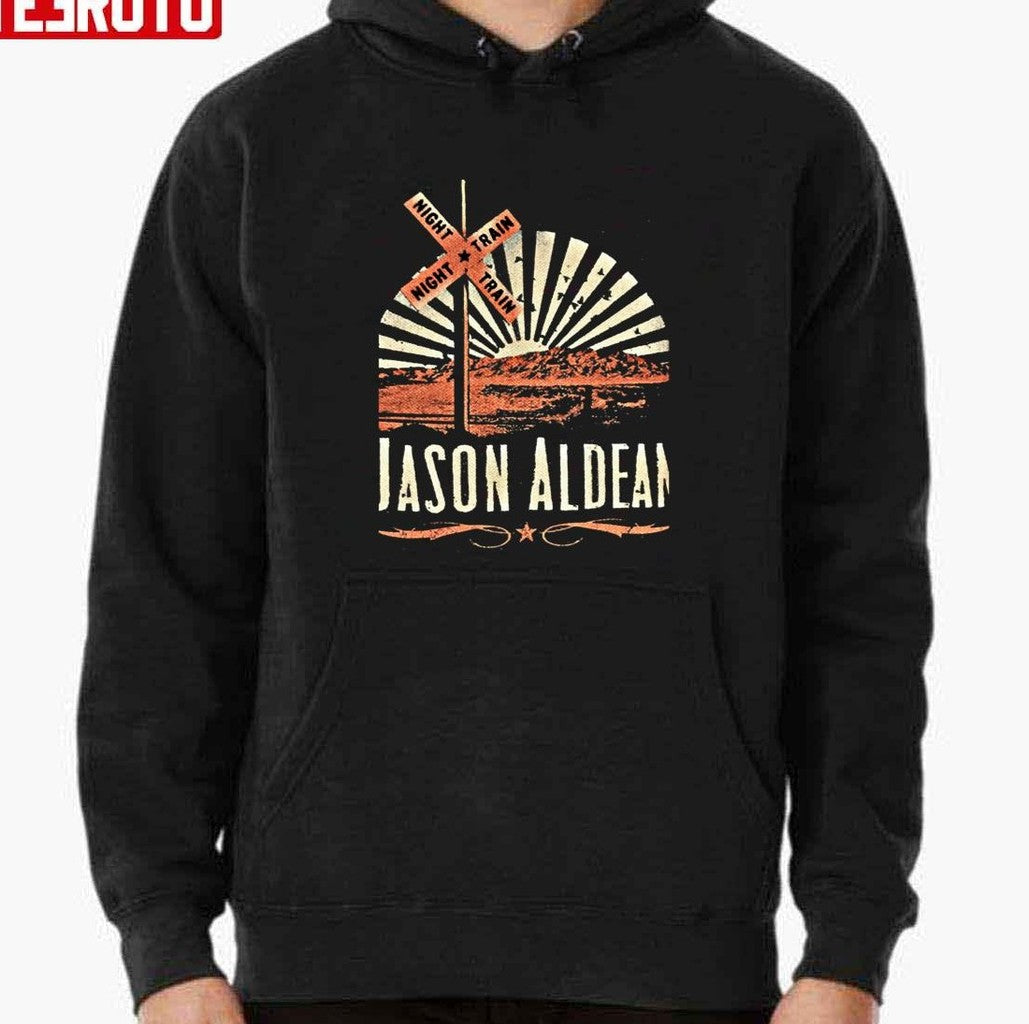 Night Train Cerita Jason Aldean Menarik Vintage Unisex T-shirt