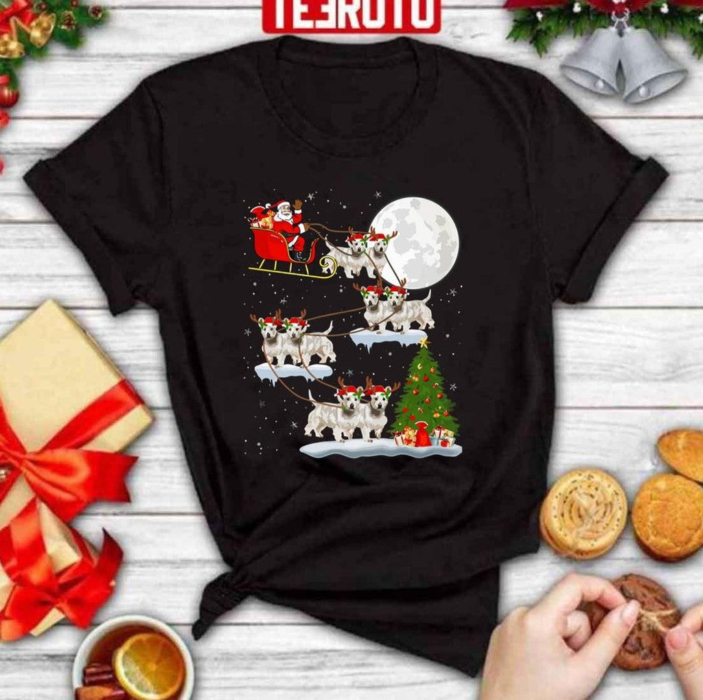 Santa With Dogs Westie Christmas Tree Dog Unisex Sweatshirt