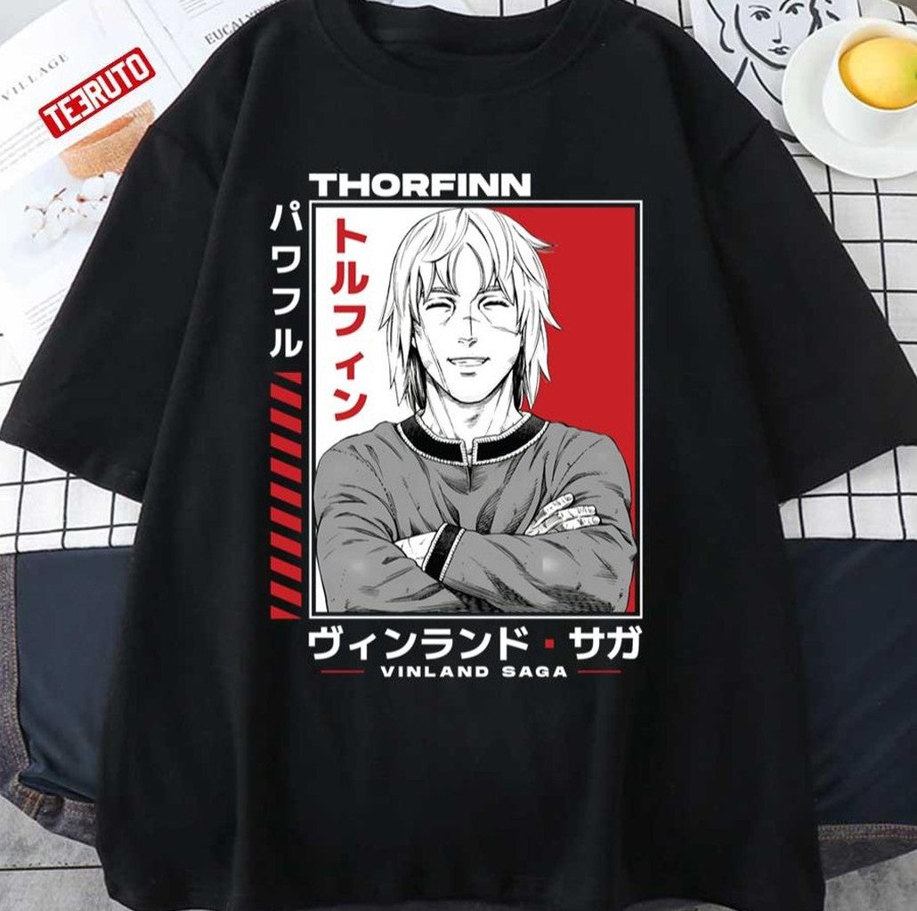 Smile Thorfinn Vinland Saga Japanese Typo Art Unisex T-Shirt