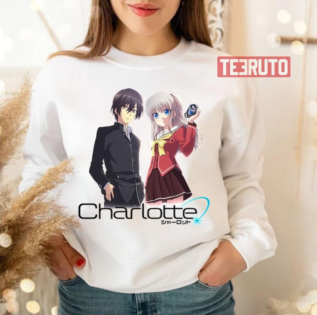 Anime Logo Kanji Text Charlotte Unisex T-Shirt