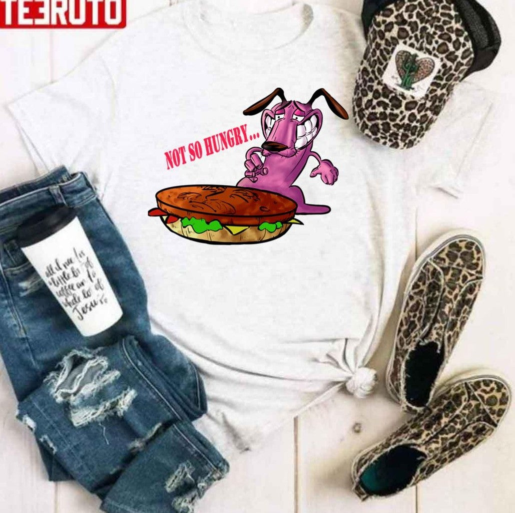Not So Hungry Courage The Cowardly Dog And Burger Unisex Hoodie