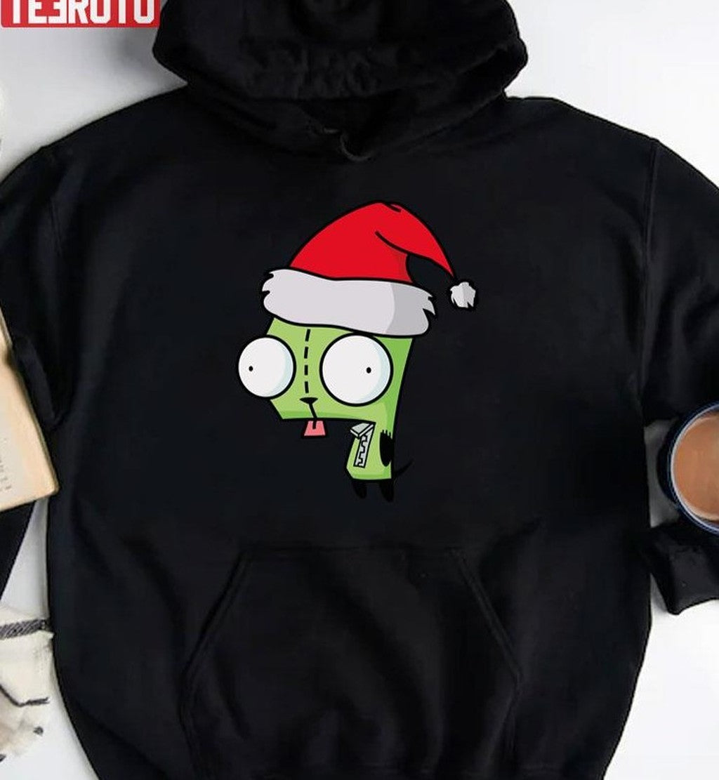 Santa Gir [Green] Christmas Art Invader Zim Unisex Hoodie