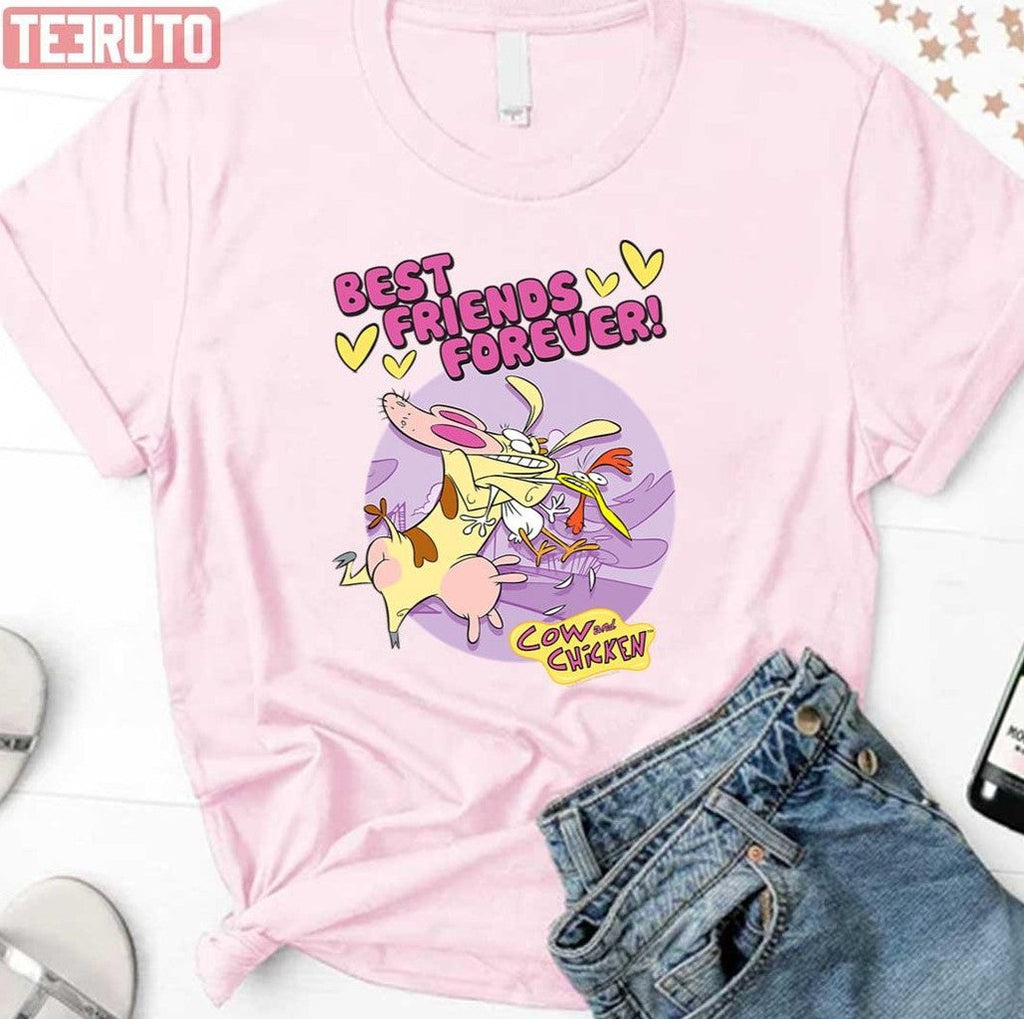 Best Friends Cow And Chicken Unisex Sweatshirt