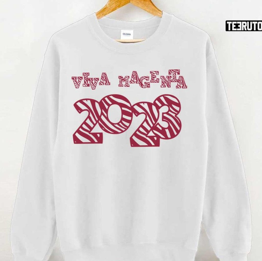 Pantone Color Of The Year 2023 Viva Magenta Zebra Print Unisex T-Shirt