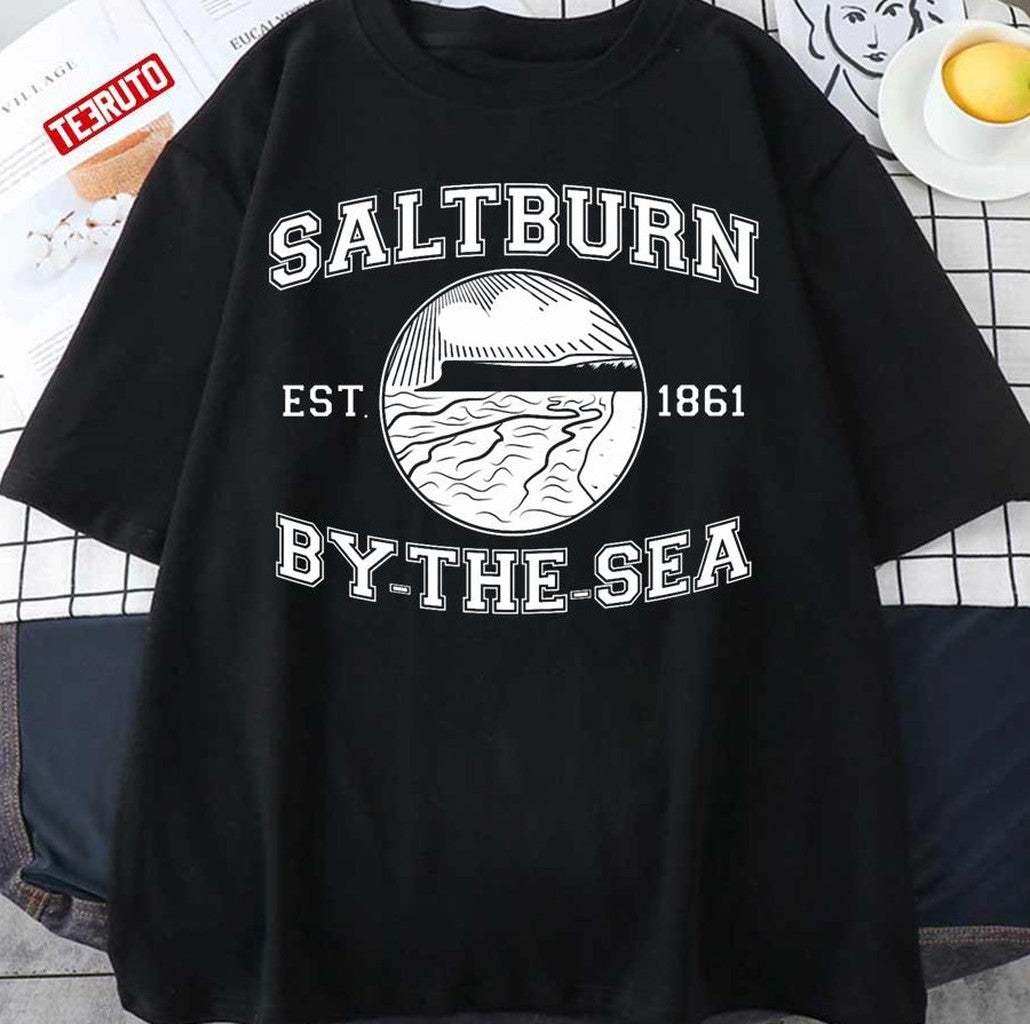 Ndvh Saltburn By The Sea Est 1861 White Print Unisex T-Shirt