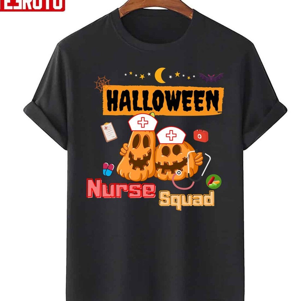 Nurse Squad Team Pumpkin Ghost Unisex T-Shirt