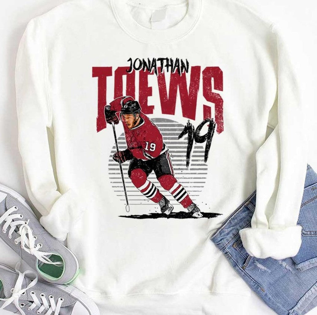 Number 19 Chicago Blackhawks Jonathan Toews Rise Unisex Hoodie