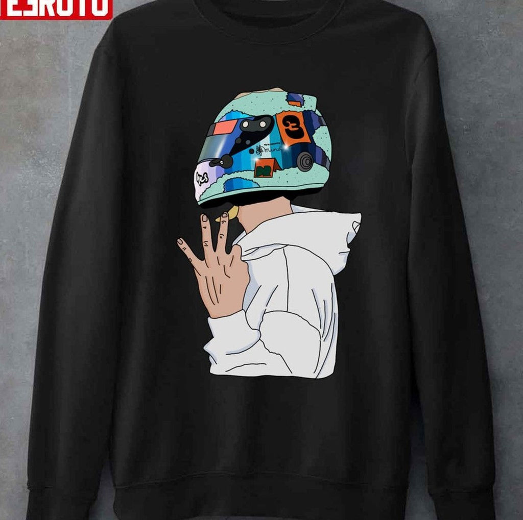Number 3 Daniel Ricciardo F1 Art Unisex Sweatshirt
