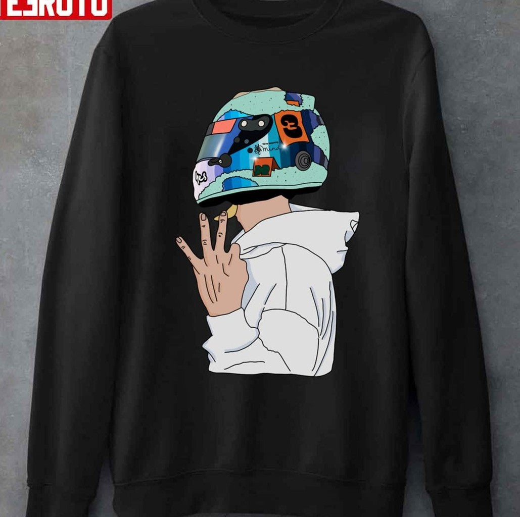 Number 3 Daniel Ricciardo F1 Art Unisex Sweatshirt