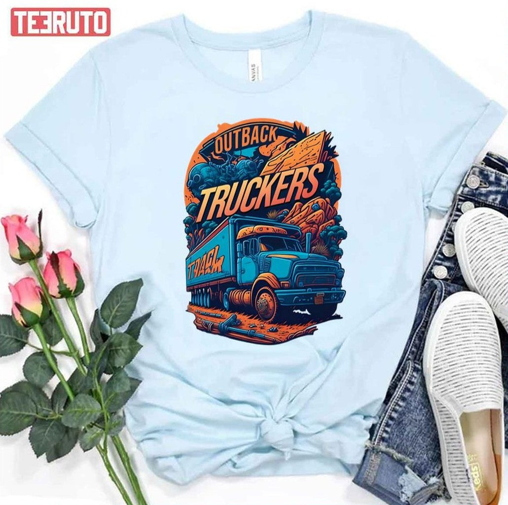 Outback Truckers Illustration Funny Truck Unisex T-Shirt