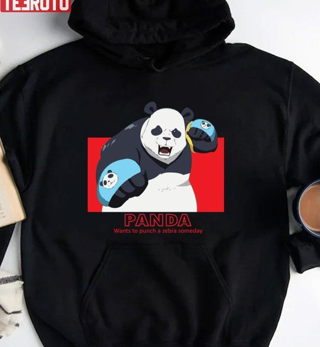 Panda Wants To Punch A Zebra Someday Jujutsu Kaisen Unisex T-Shirt