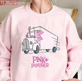 Pink Panther Driving A Truck Funny Cartoon Unisex Sweatshirt