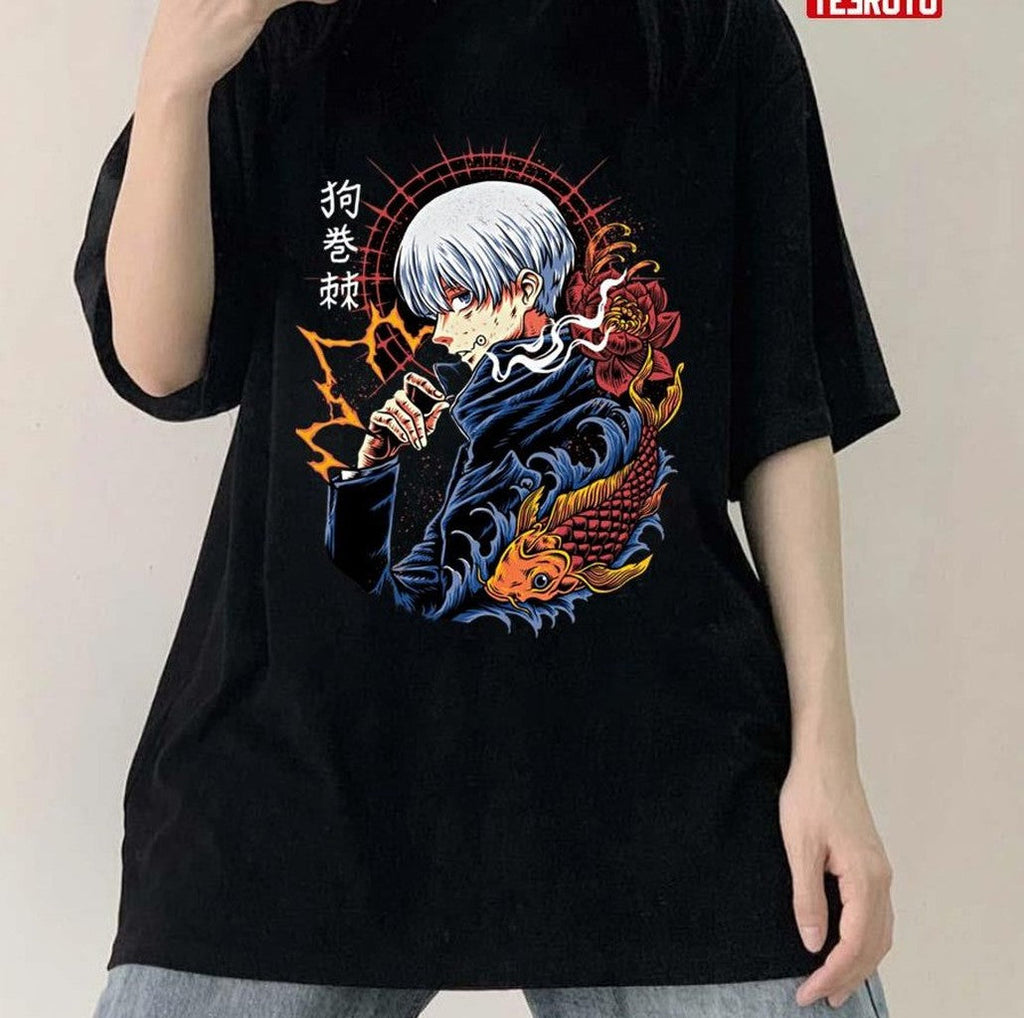 Old Japanese Pattern Jujutsu Kaisen Jjk Anime Toge Inumaki Artwork Unisex T-Shirt