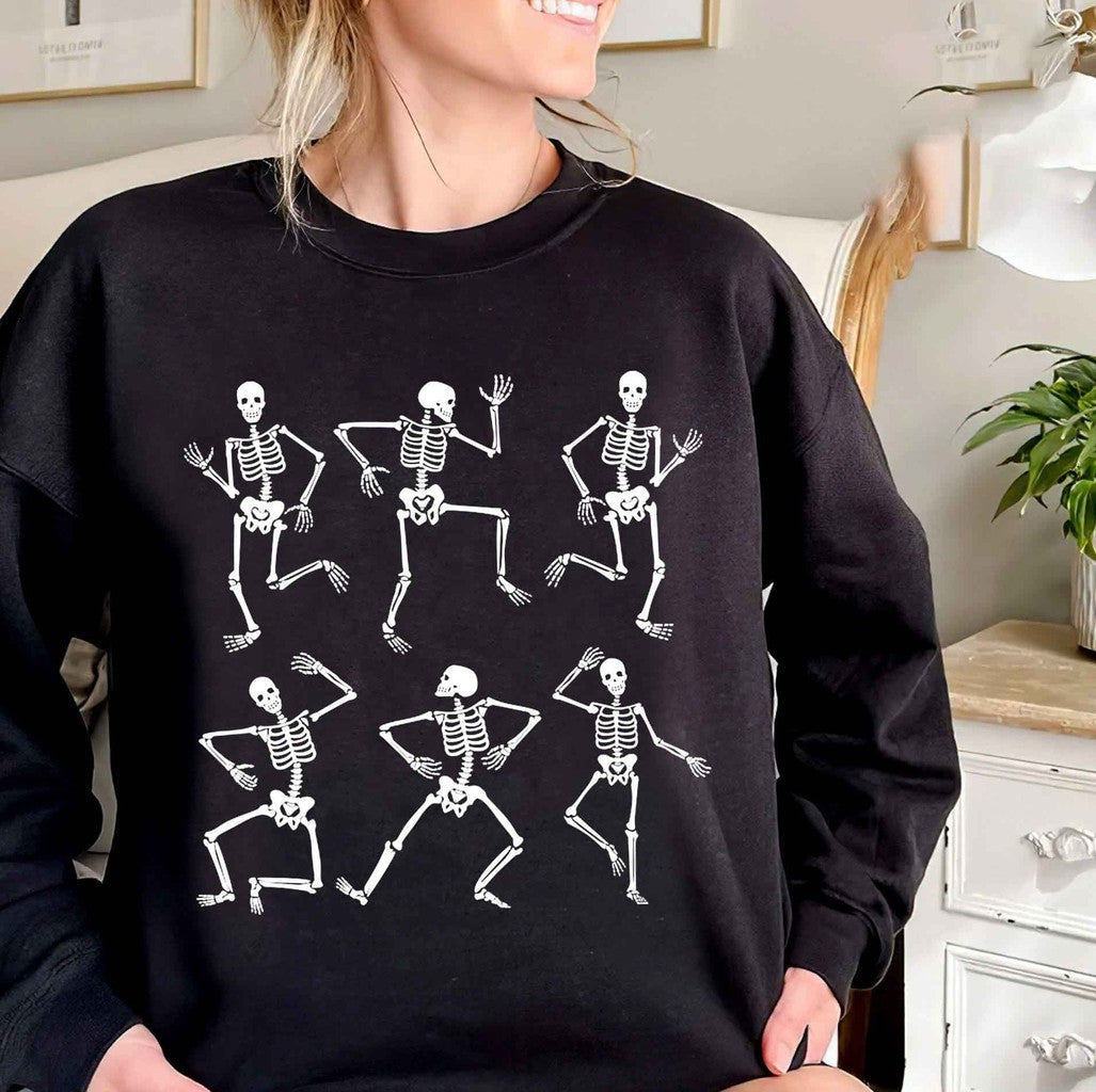 6 Poses Dancing Skeleton For Halloween Dancing Skeleton Vintage Funny Halloween Unisex T-Shirt