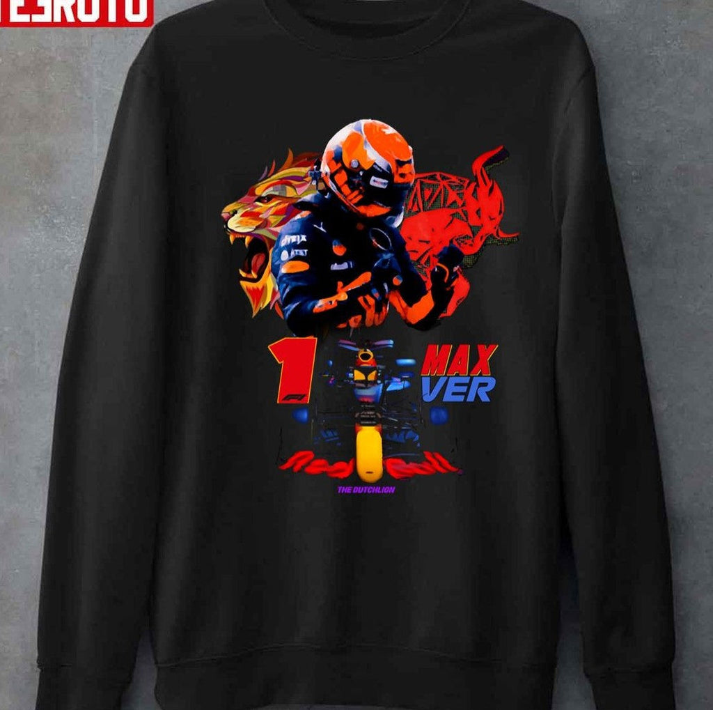 The Dutch Lion Formula 1 Champion Mv Ver 1 F1 Max Verstappen Racing Car Unisex T-shirt