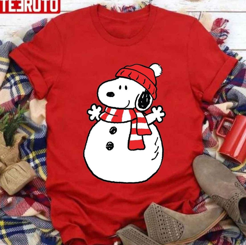 Snow Dog Snowman Happy Christmas Unisex Sweatshirt
