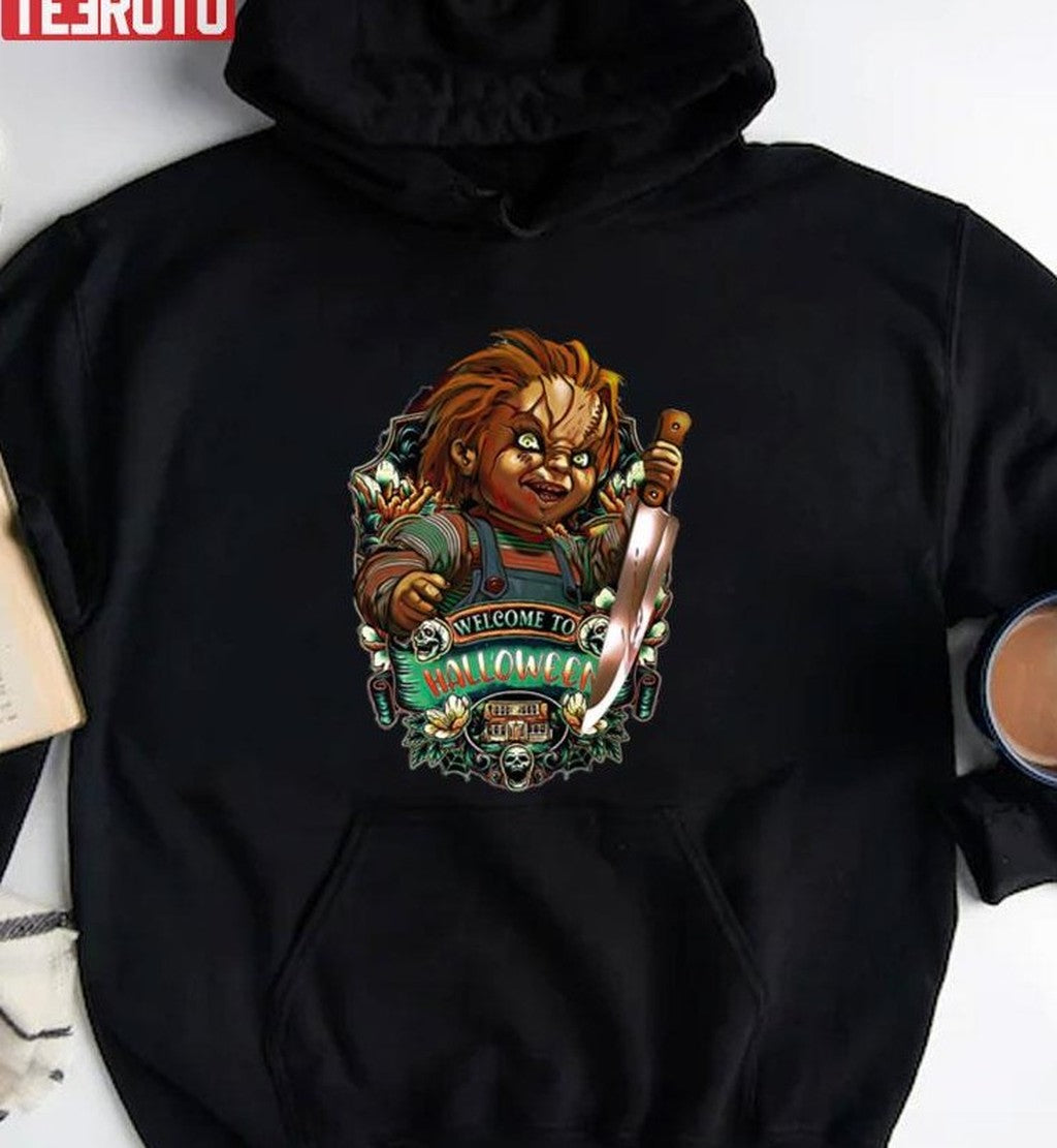 Oldschool Chucky Welcome To Halloween Unisex Sweatshirt