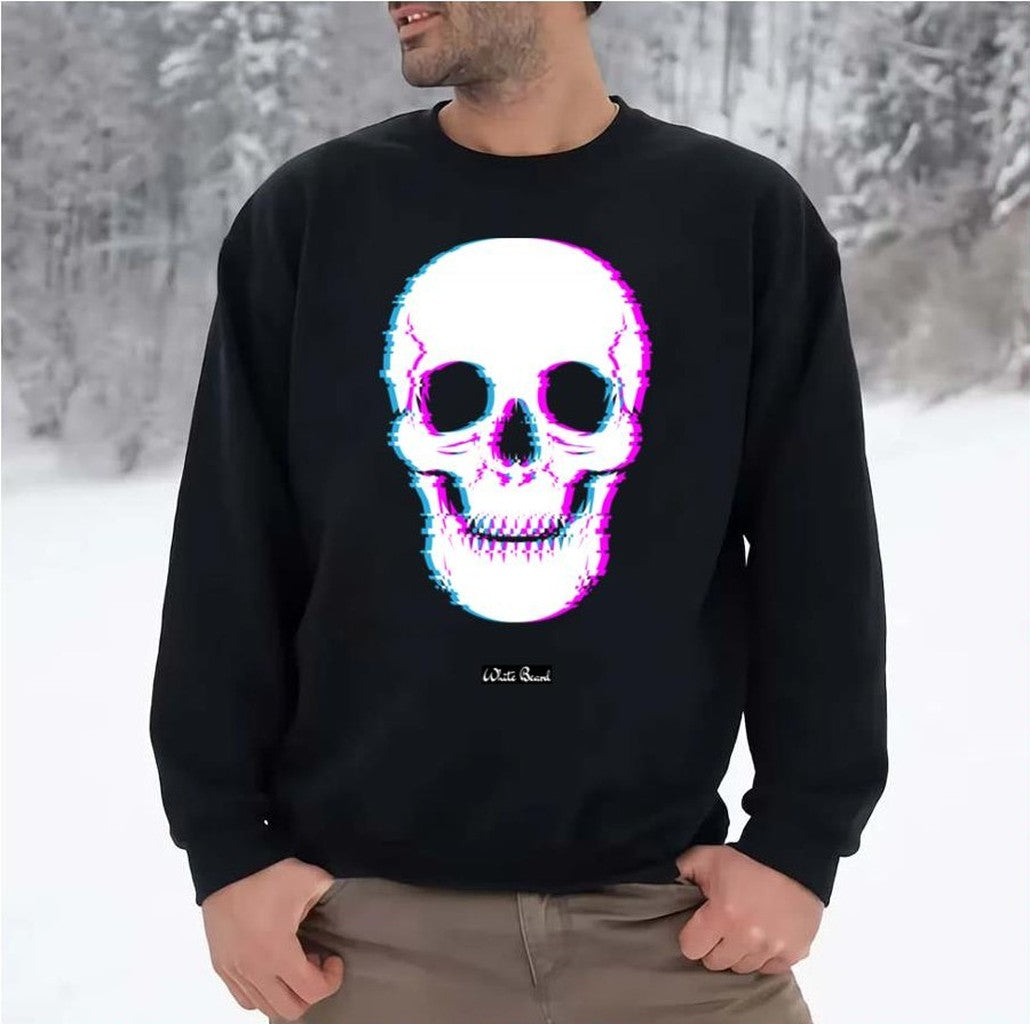 Skull Aesthetic Glitch Art Unisex Sweatshirt