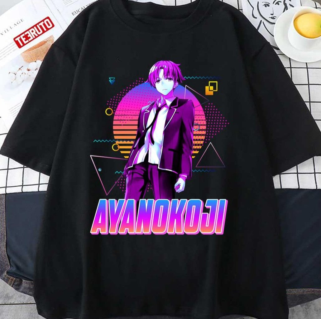 Neon Kiyotaka Ayanokoji Retro Art Classroom Of The Elite Anime Character Unisex T-Shirt