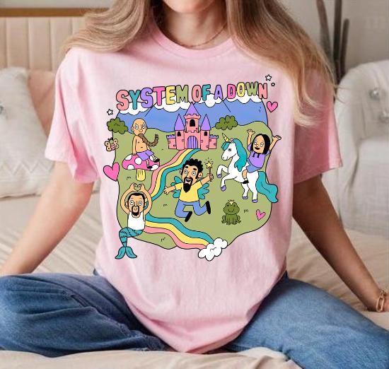 System of a Down - System of a Down Unisex T-shirt Metal Band Shirt Casual Cotton Casual Cotton Casual Cotton