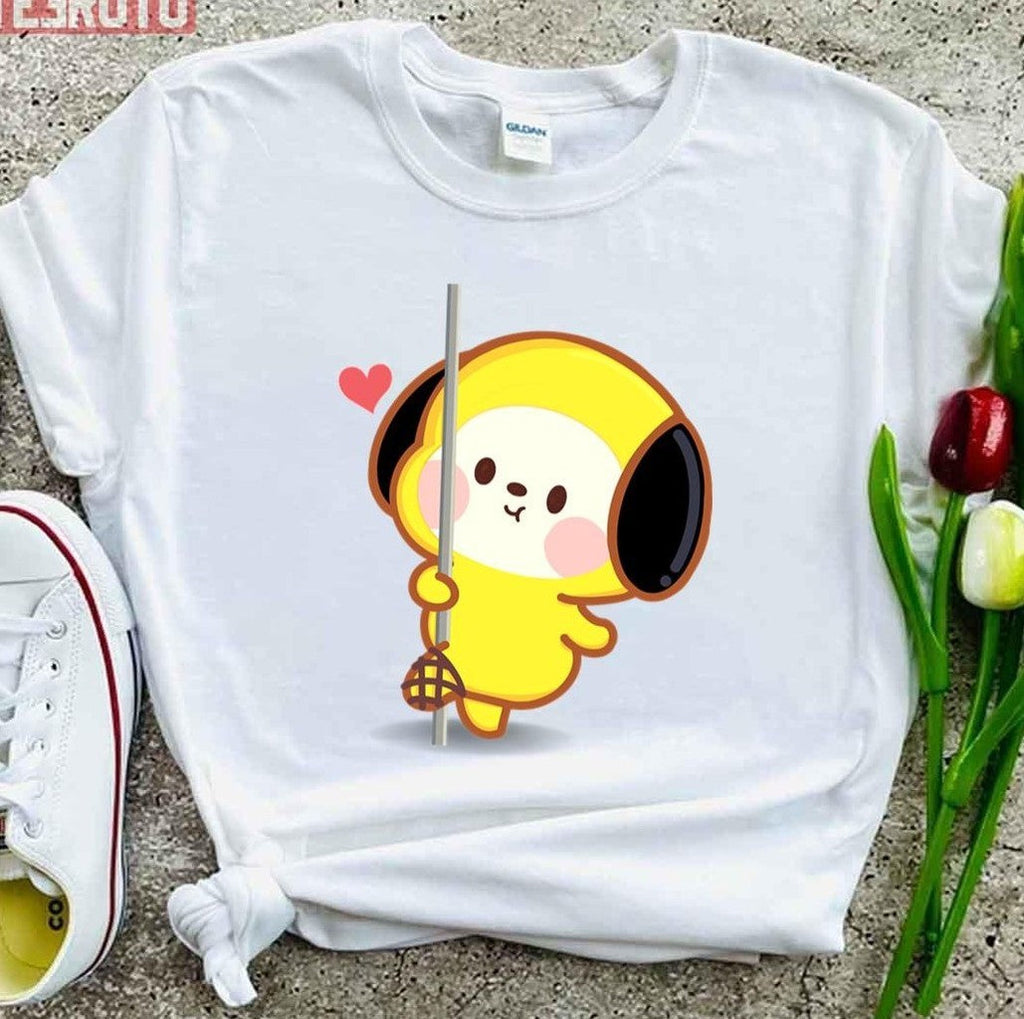 Pole Dancing Cute Bts Bt21 Minini Chimmy Jimin Stan Bias Unisex T-Shirt