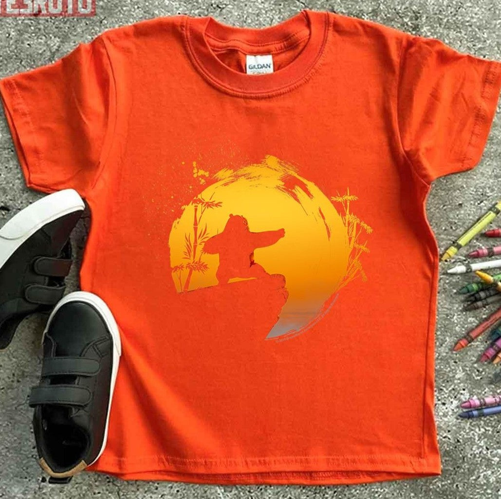Po Tai Chi Sunset Silhouette Kung Fu Panda Unisex T-Shirt