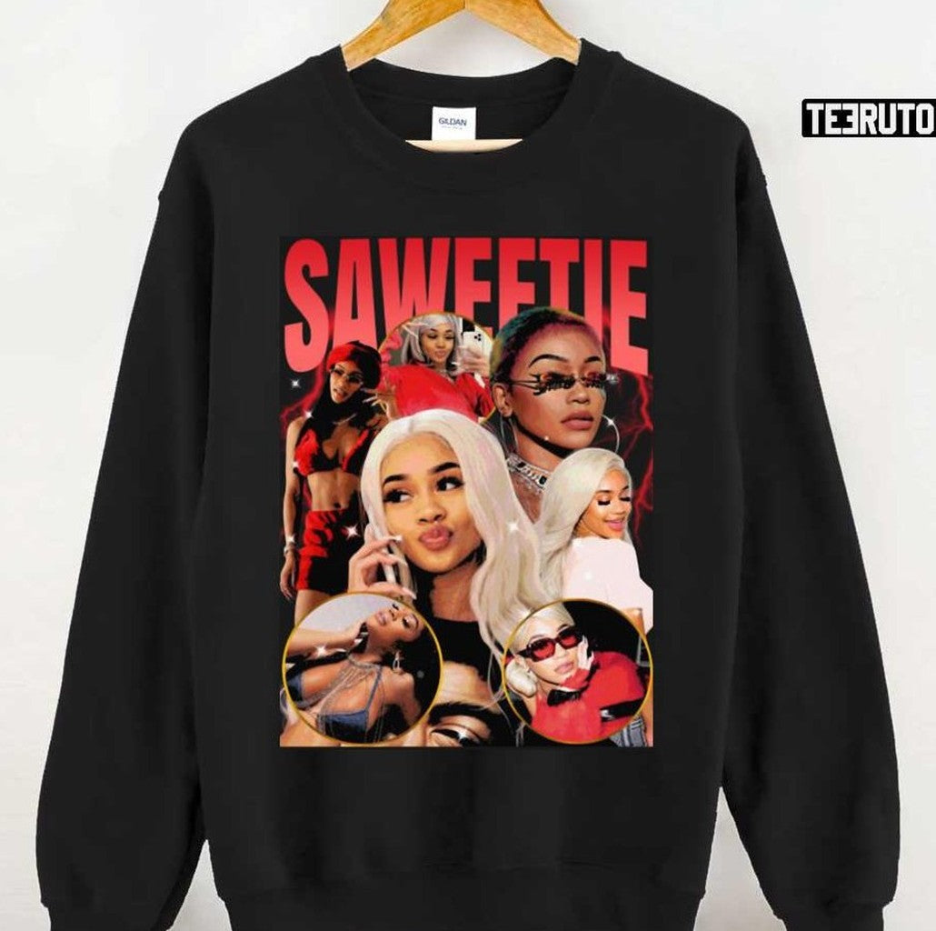 Saweetie Rapper Vintage 90s Unisex T-shirt