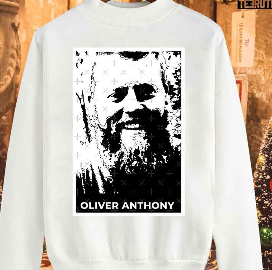 Black And White Oliver Anthony Unisex Sweatshirt