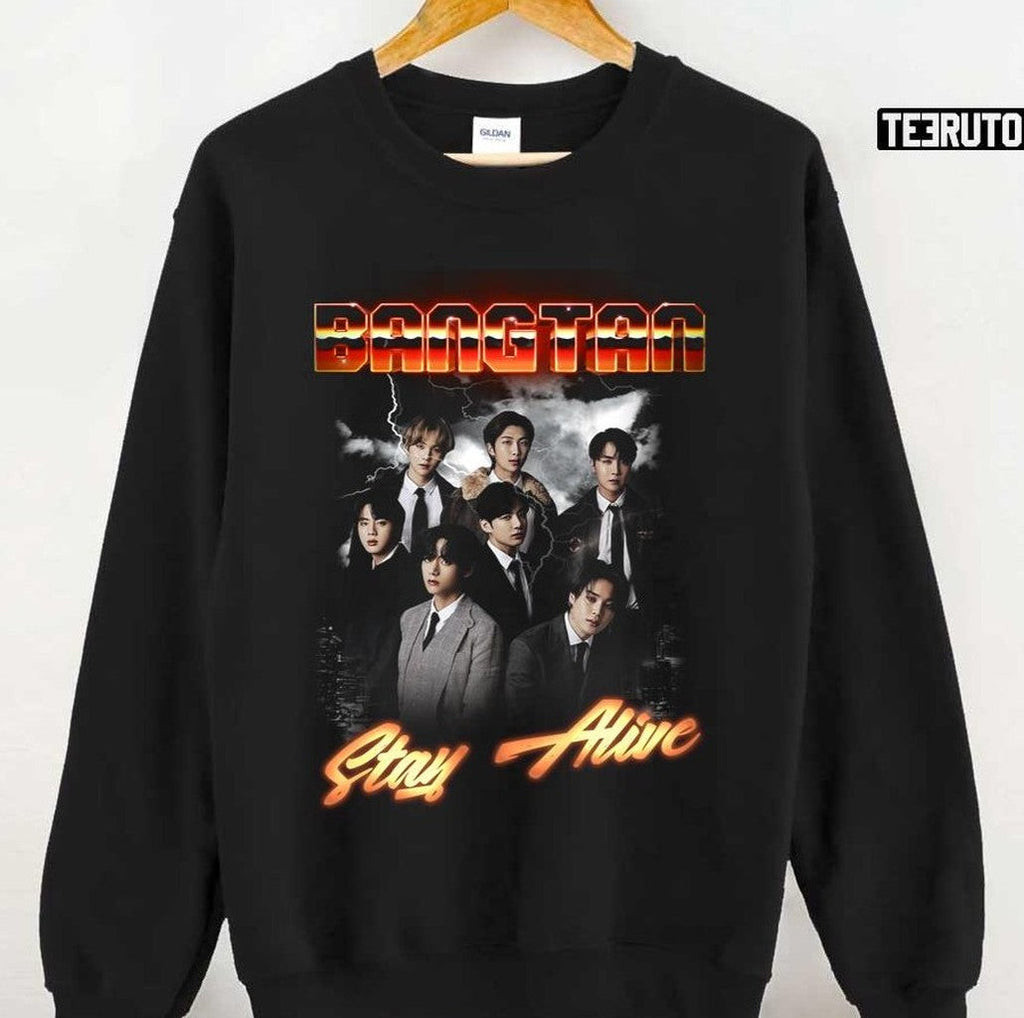 Bangtan Seven Boys Bts Stay Alive Vintage Bootleg Unisex T-Shirt