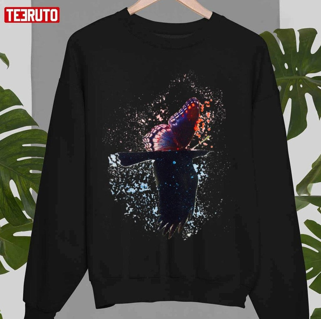 Shinedown Iconic Symbols Butterfly And Raven Unisex Sweatshirt
