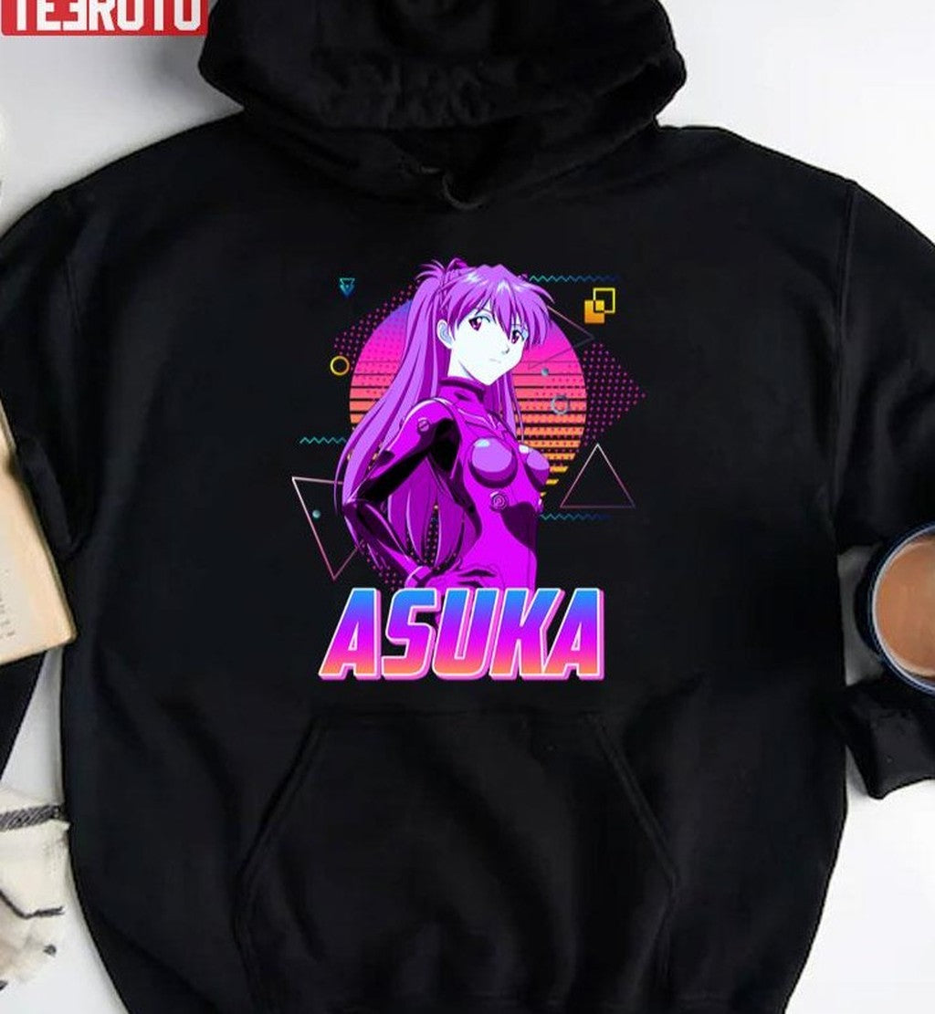 Asuka Langley Soryu Retro Art Neon Genesis Evangelion Unisex T-Shirt