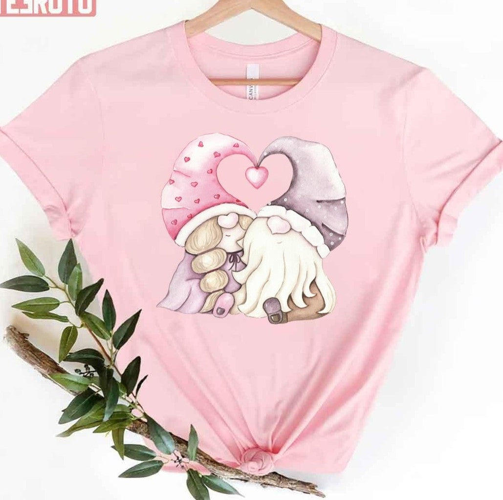 Sweet Valentine's Day Gnomes Unisex T-Shirt