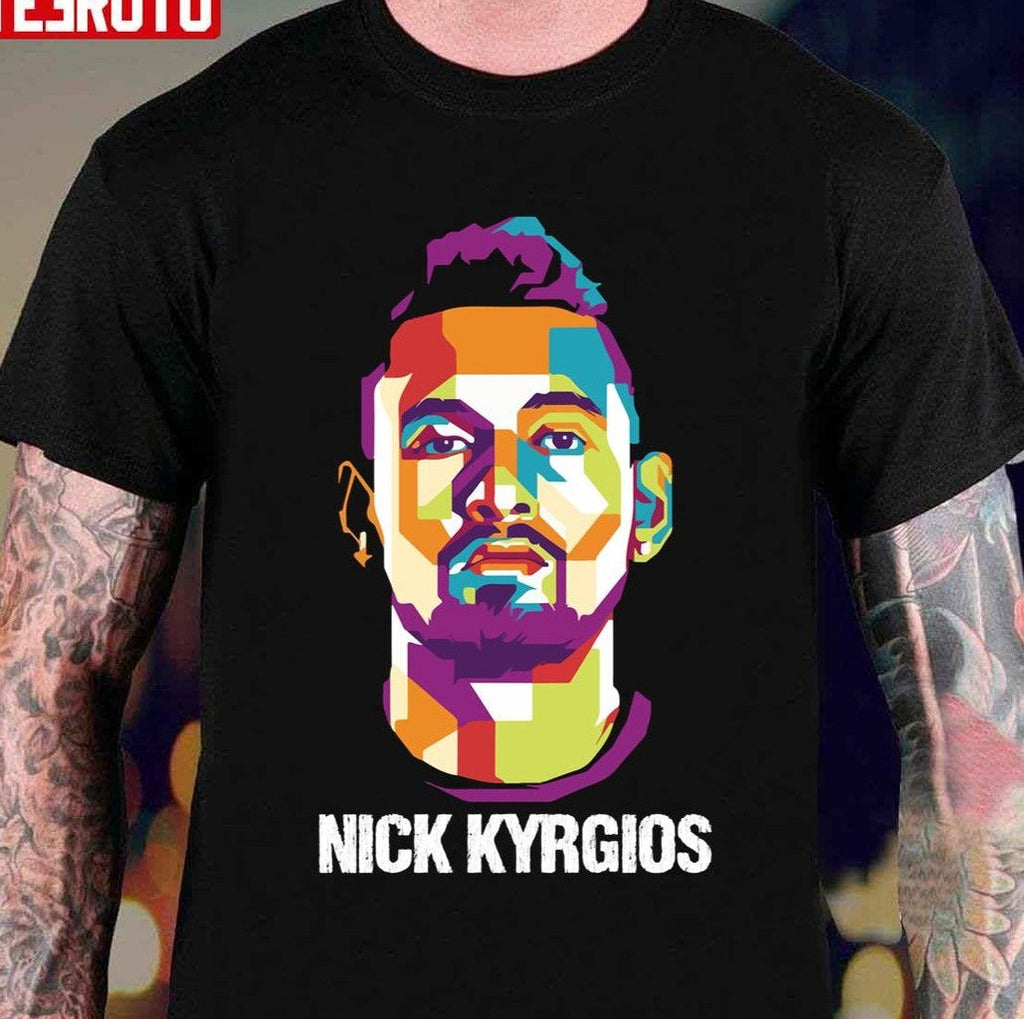 Nick Kyrgios Tennis Vector Art Unisex T-Shirt