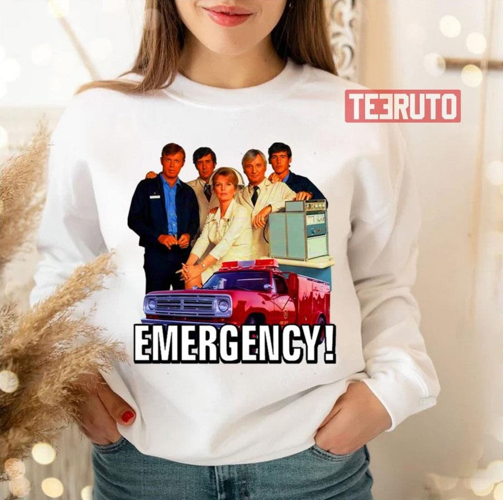 Retro Vintage 70s Emergency Cast Tribute Unisex Sweatshirt