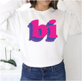 Pride Bi Text Design Bisexual Unisex Sweatshirt