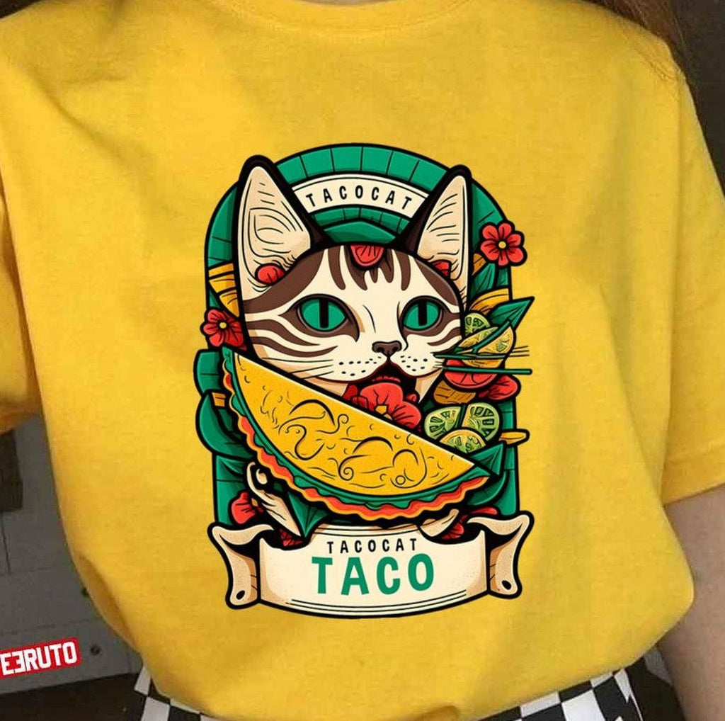 Tacocat Cinco De Mayo Funny Floral Cat Lover Mexican Fiesta Unisex T-Shirt