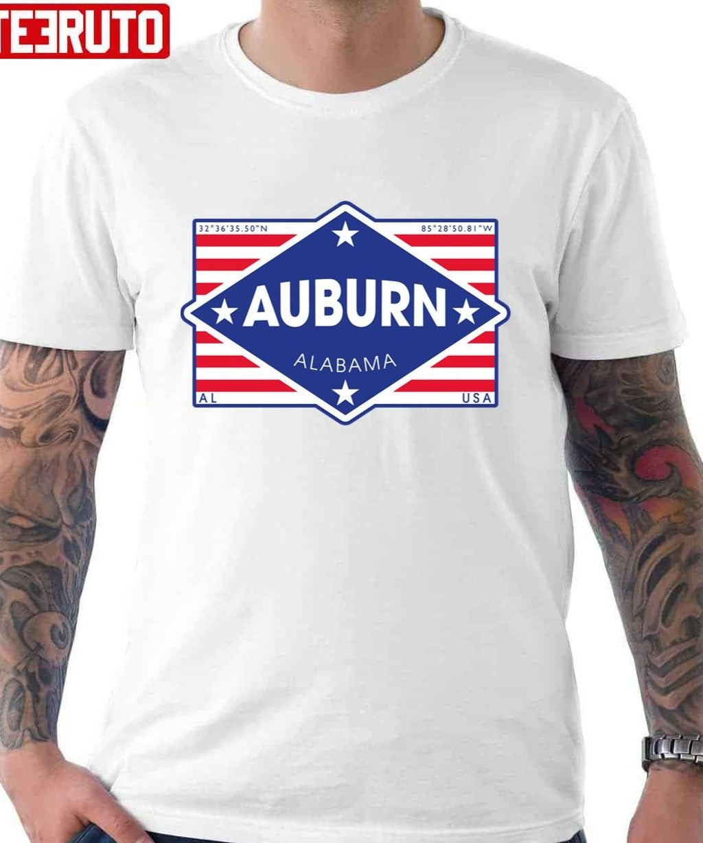 The Flag Auburn Alabama Diamond Unisex Hoodie