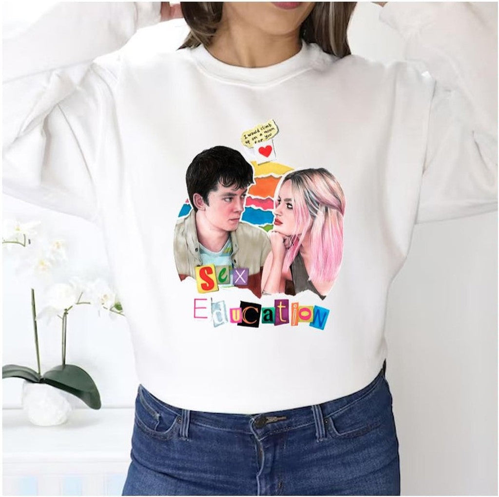 Sex Education Illustration Long Unisex Sweatshirt
