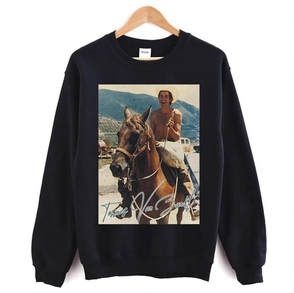 Retro On Horse Fan Art Townes Van Zandt Unisex T-Shirt