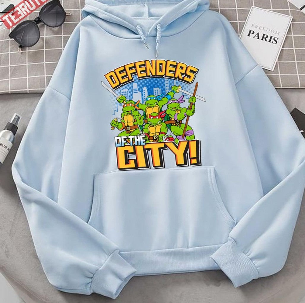 Ninja Turtles Defend The City Cartoon Art Unisex Hoodie