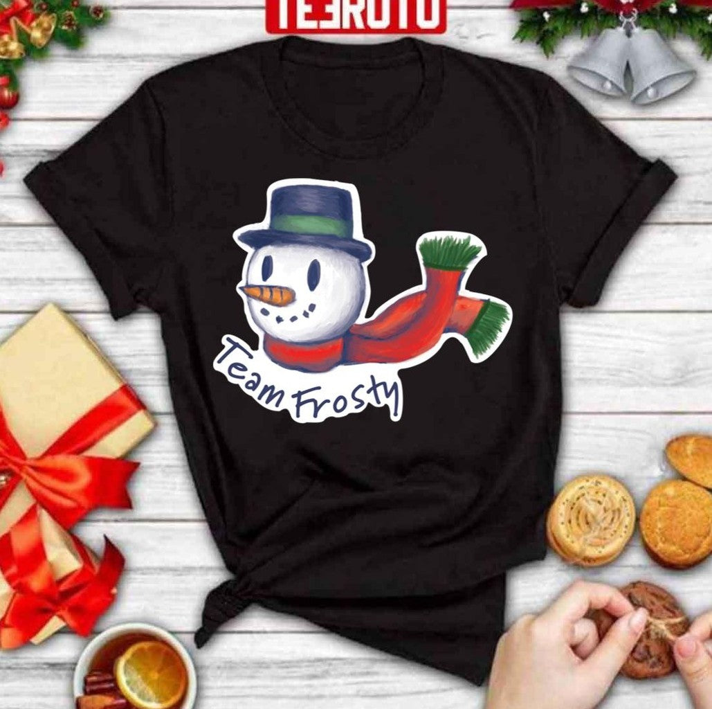 Team Frosty Wearing Scarf Before Go Out Christmas Unisex Sweatshirt