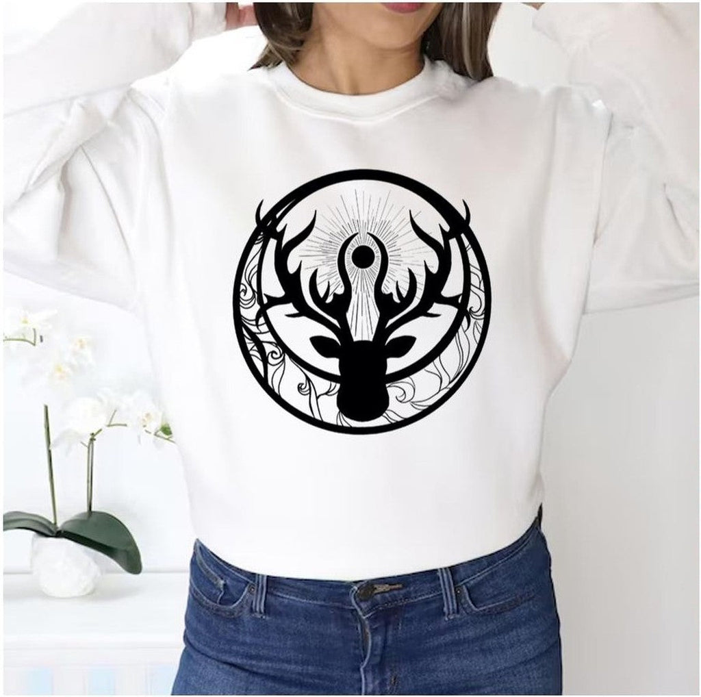 Antlers Design Shadow And Bone Unisex Sweatshirt