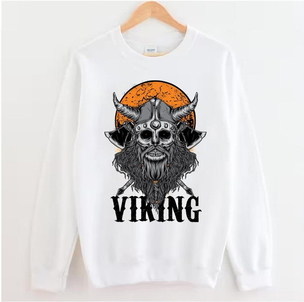 Skull And Axe Viking Valhalla Unisex Sweatshirt