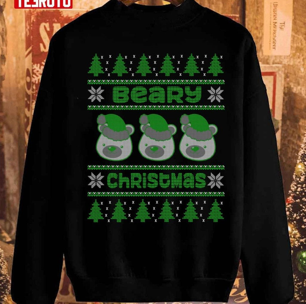 Polar Bear Christmas Beary Christmas Unisex Sweatshirt